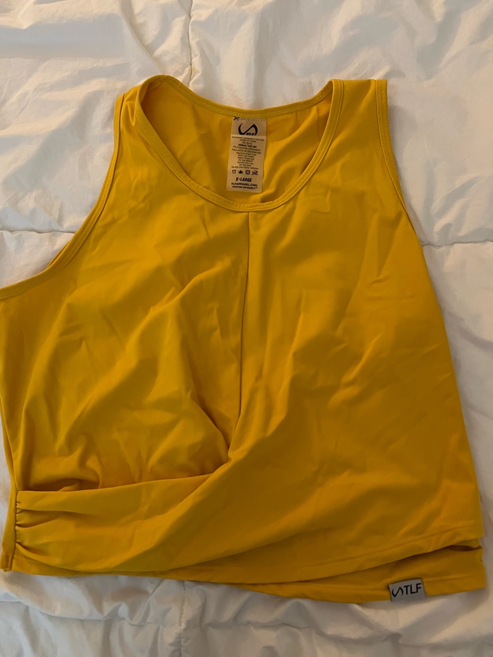 VTLF Women's Yellow Tank Top - Sleeveless Active Cami